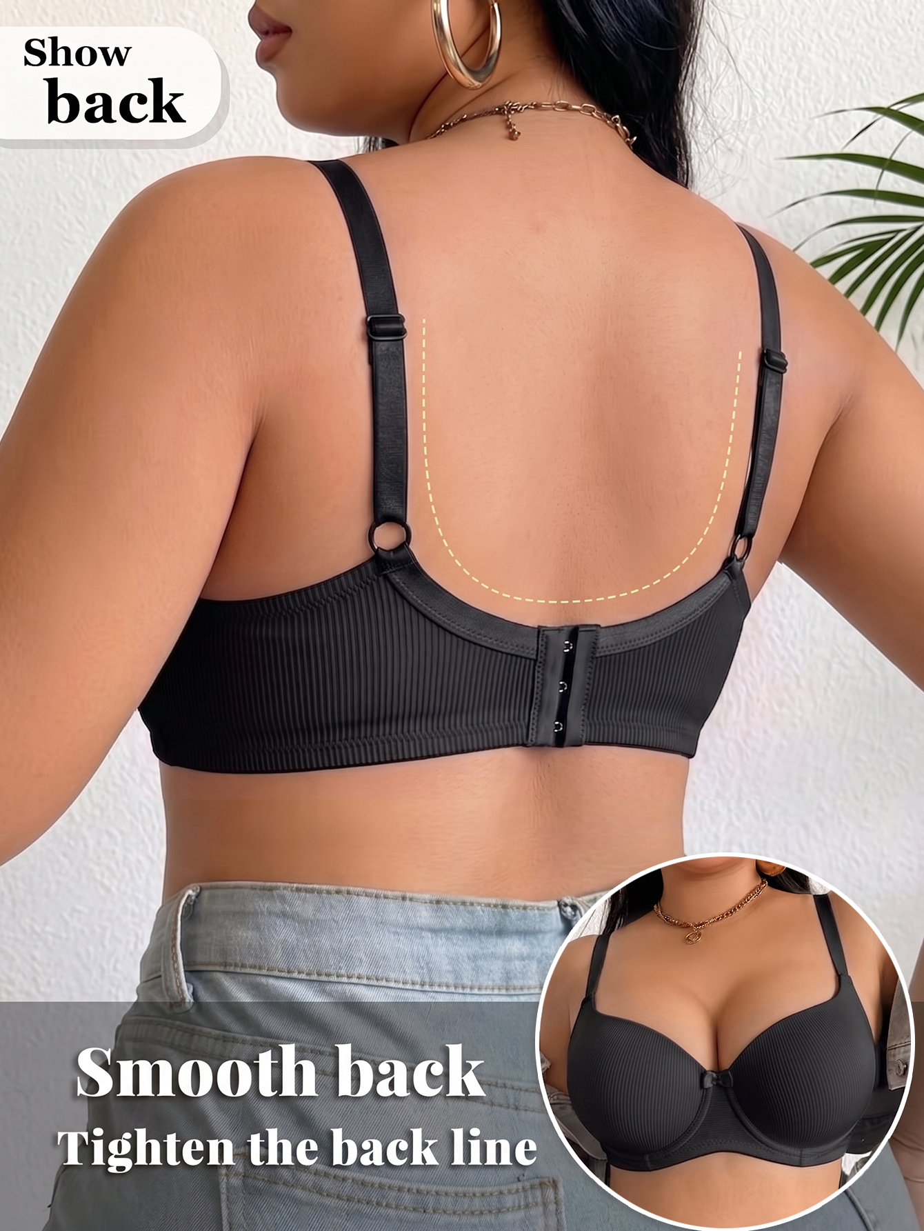 Plus Size Women Bra Thin Cup U - Plunge Bra Push Up 리뷰 및 가격