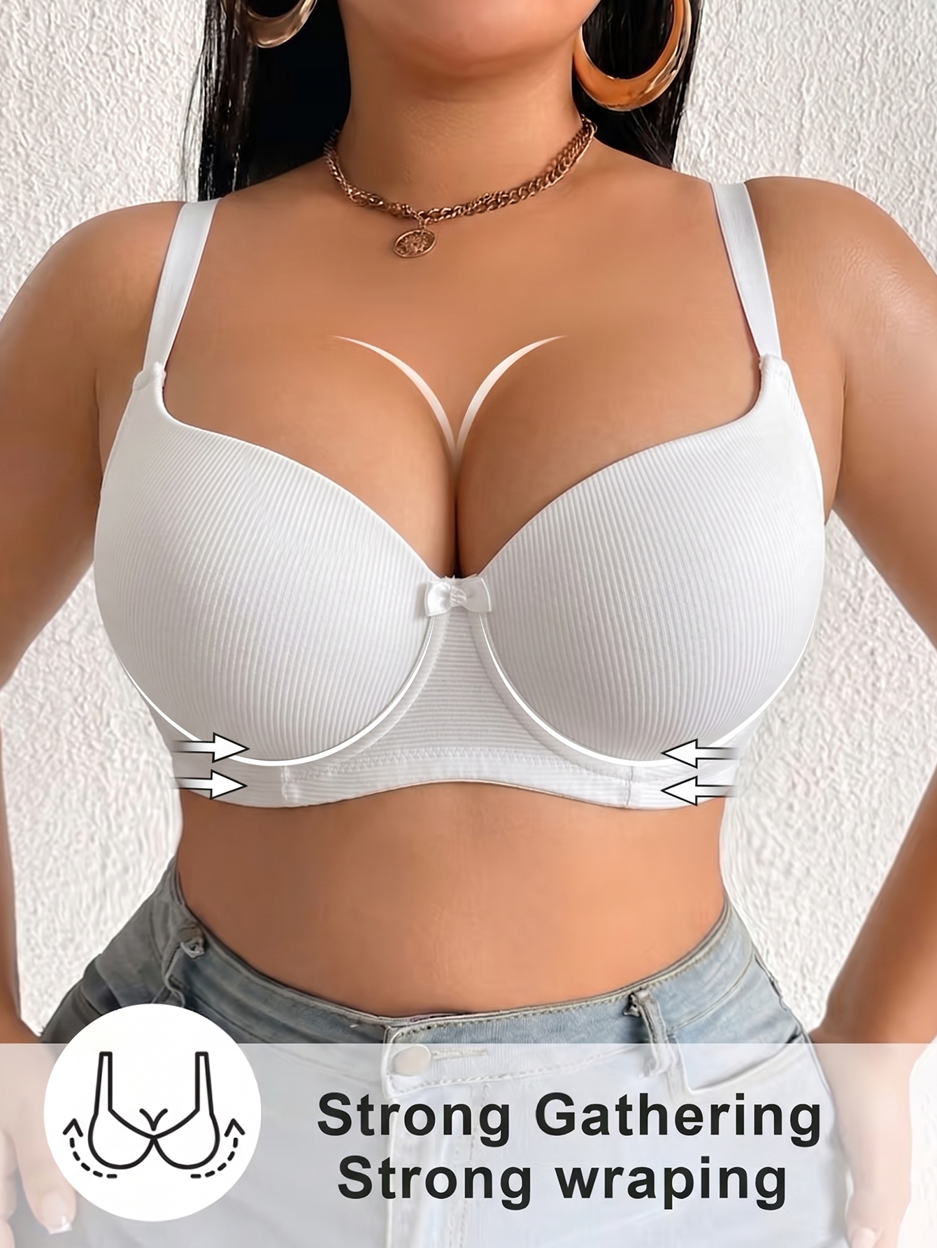 Plus Size Women Bra Thin Cup U - Plunge Bra Push Up 리뷰 및 가격