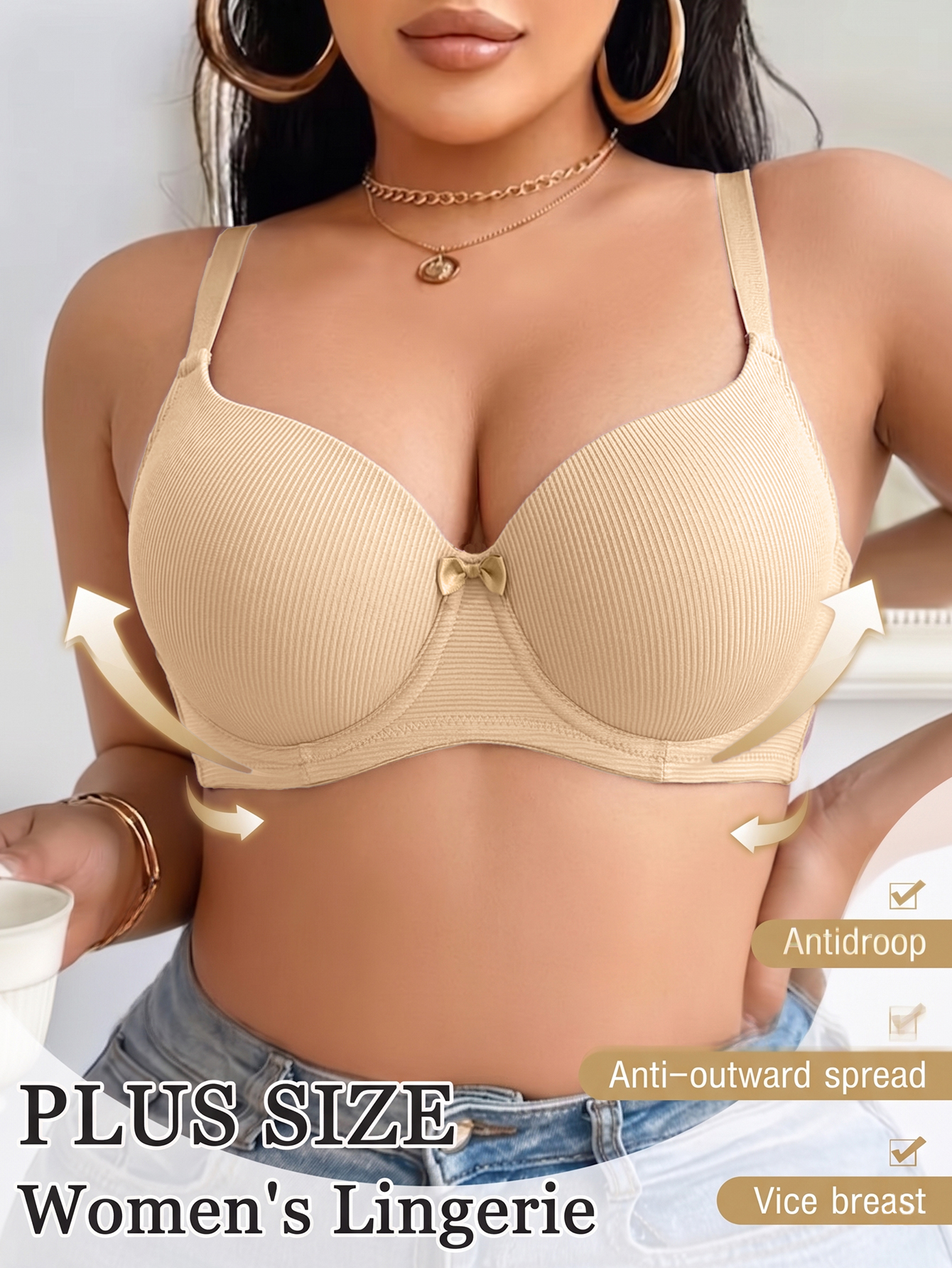 Plus Size Women Bra Thin Cup U - Plunge Bra Push Up 리뷰 및 가격