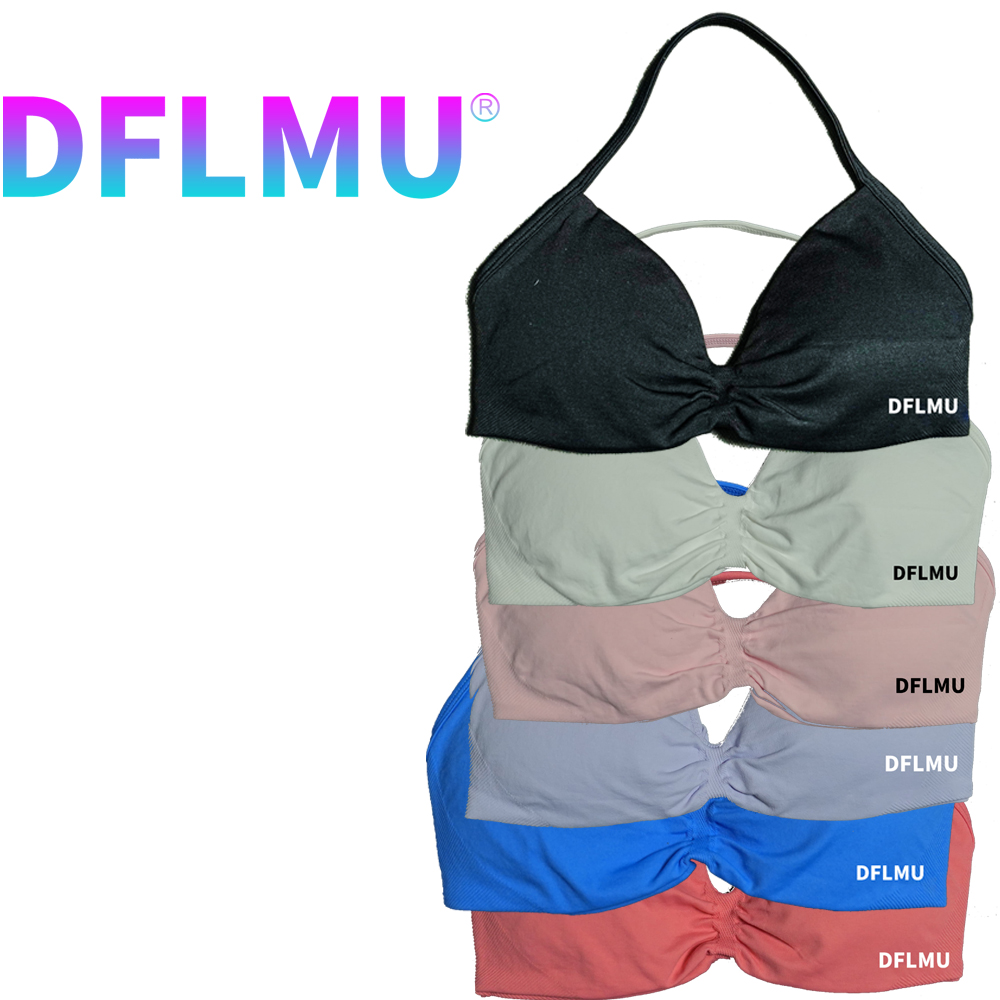 DFLMU Women Halter Sports Bra  - Plunge Bra Push Up 리뷰 및 가격