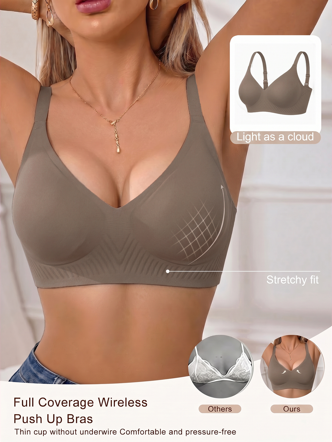 Full Coverage Push Up Jelly Su - Wirefree Bra Comfort 리뷰 및 가격