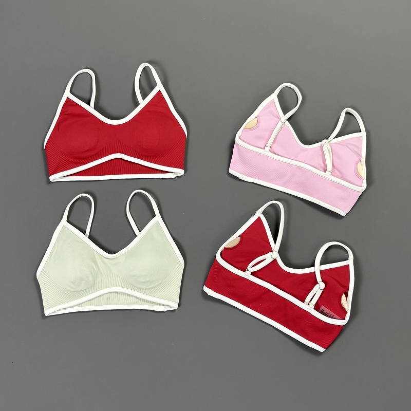 Women Contrastline Yoga Bra V  - Sports Bra Racerback 리뷰 및 가격