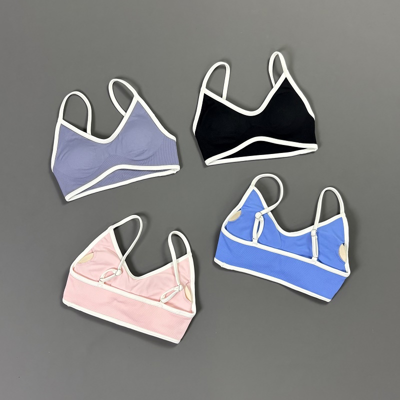 Women Contrastline Yoga Bra V  - Sports Bra Racerback 리뷰 및 가격