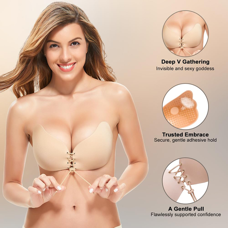 1/2 Pairs Women Summer Backles - Backless Bra Sticky 리뷰 및 가격