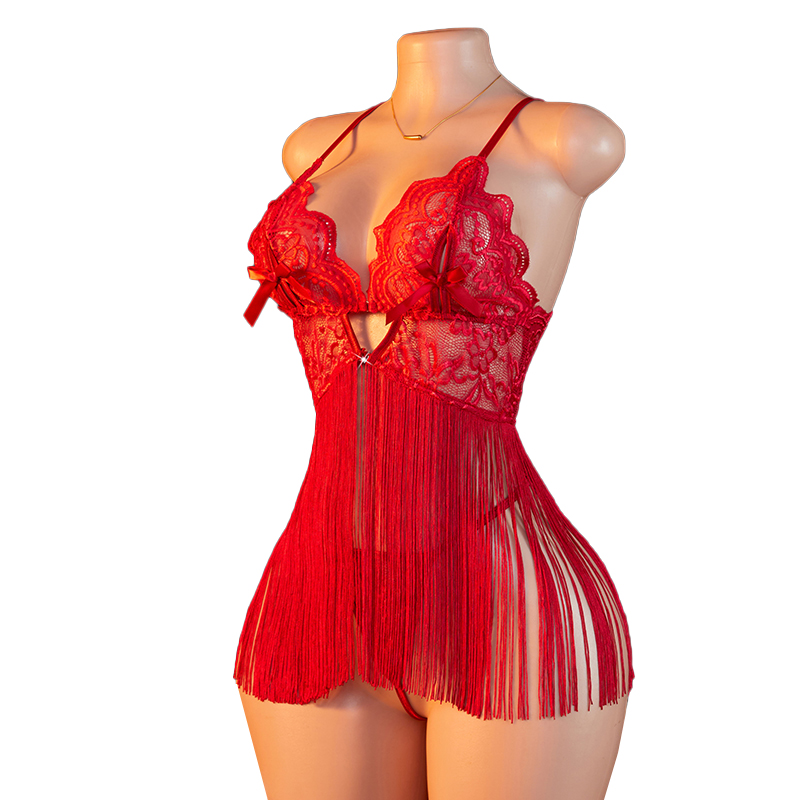 Transparent Lace Women Red Str - Lace Bralette Set 리뷰 및 가격