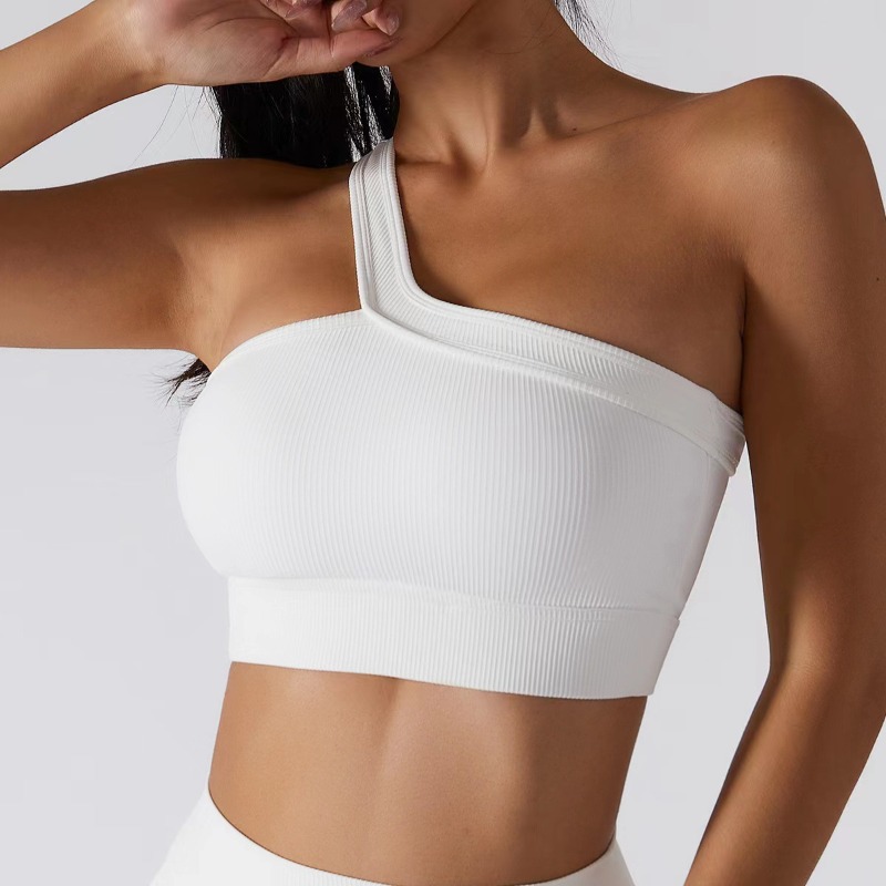 Women Single Shoulder Sexy Yog - T Shirt Bra Seamless 리뷰 및 가격
