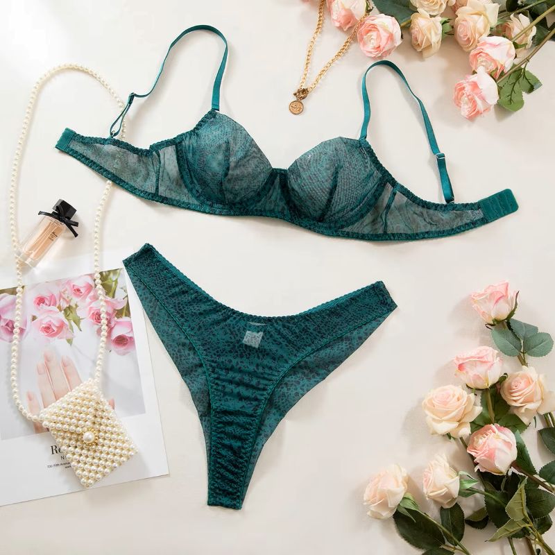 2pcs/Set Woman Lingerie Gather - Sheer Mesh Bra 리뷰 및 가격