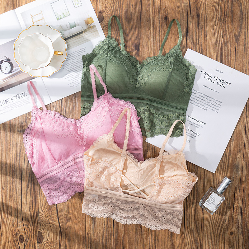 3D Sexy lace Lingerie Seamless - Lace Bralette Set 리뷰 및 가격