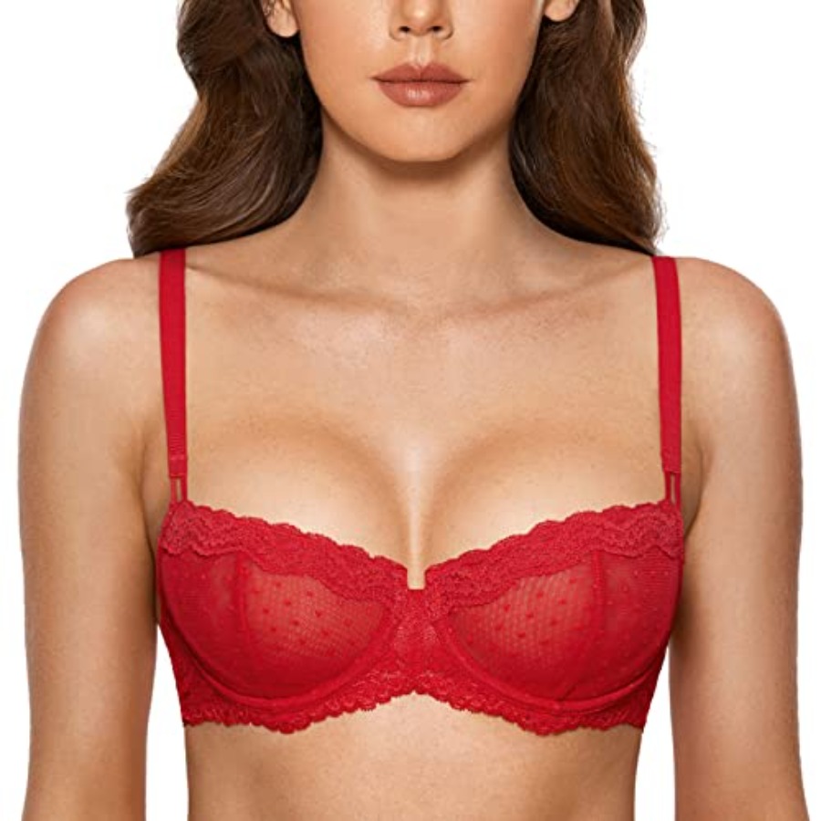 DOBREVA Women's Sexy Lace Bra  - Demi Bra Balconette 리뷰 및 가격
