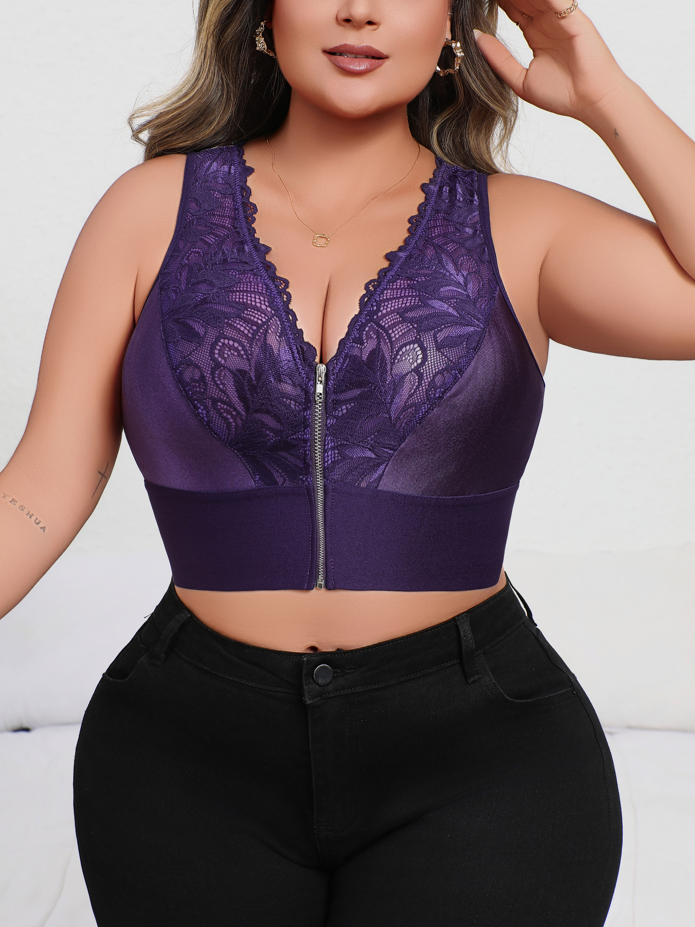 New Arrival Plus Size Sexy Pur - Plunge Bra Push Up 리뷰 및 가격