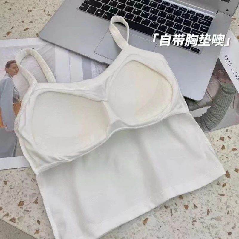 Crop Top Women Sexy Sleeveless - T Shirt Bra Seamless 리뷰 및 가격